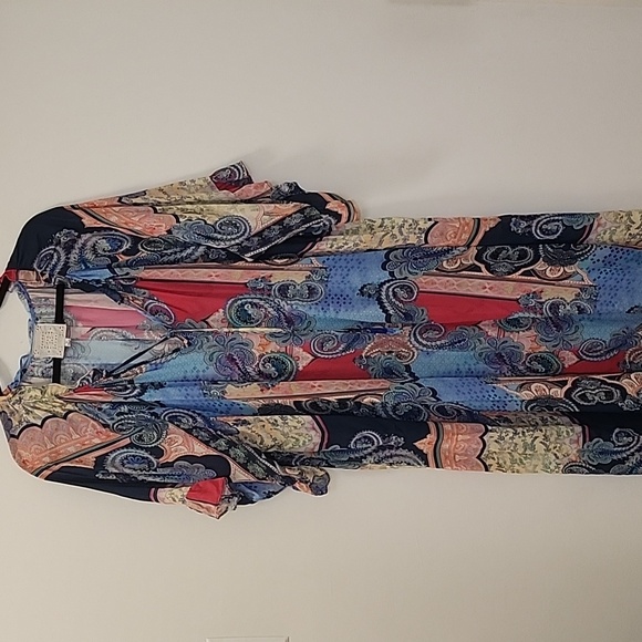 Johnny Was Cordelia Easy Midi Dress Paisley Coastal Sz 1X - Picture 6 of 16